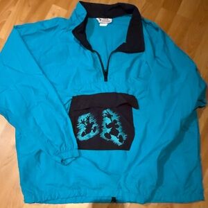 Vintage Disney Mickey Mouse windbreaker Blue and Black Jacket